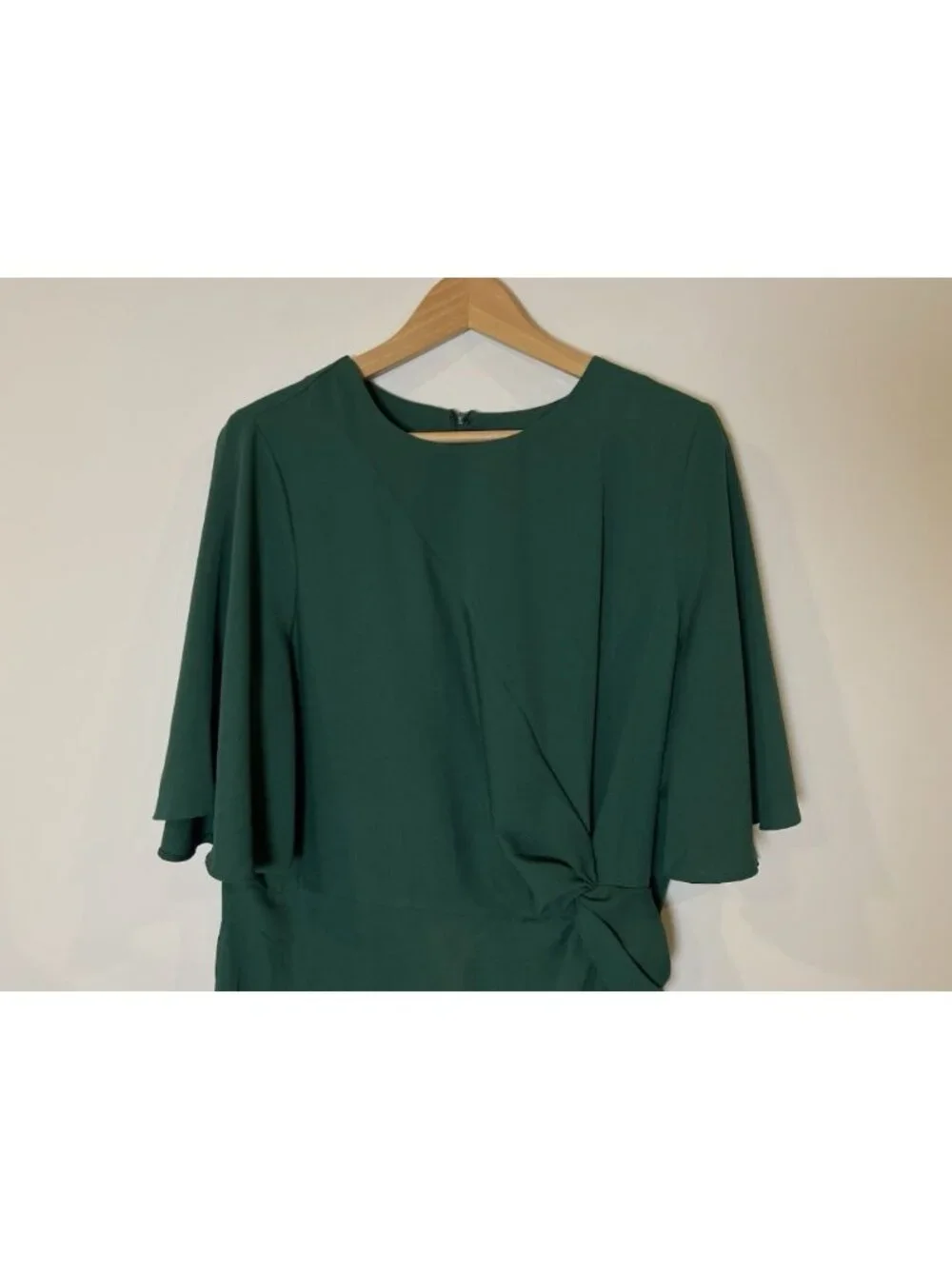 NWT Asos Curve Dress Faux Wrap Green Size 14 New